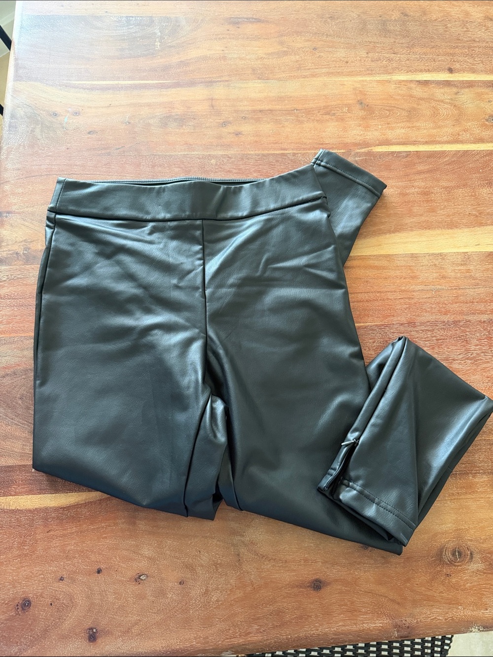 a new day black  Faux Leather Leggings Sz Medium